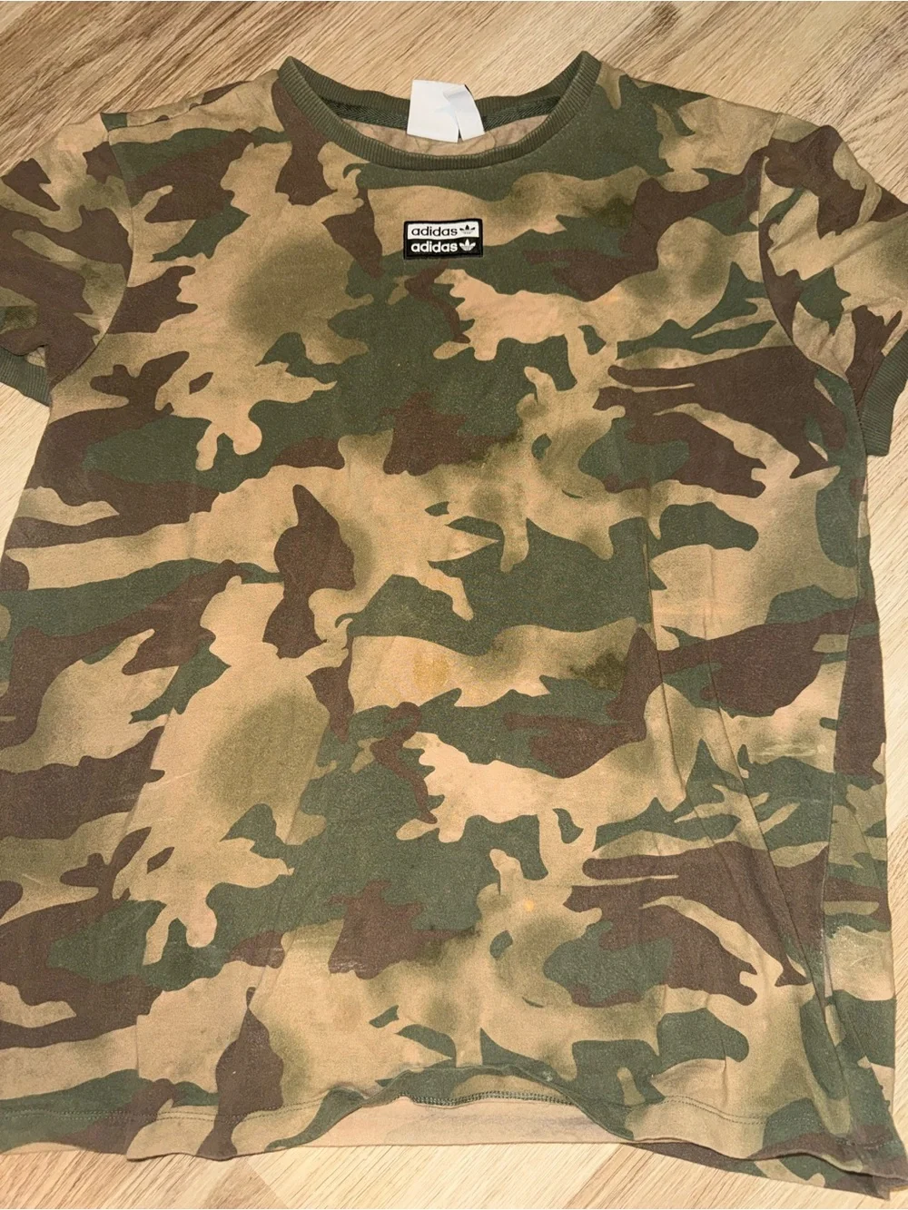 adidas Men's Short Sleeve Camo Tee - Green/Brown/Tan